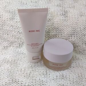Rose Inc Travel Size Hydration Replenish Skin Clarity Exfoliating Cleanser Duo